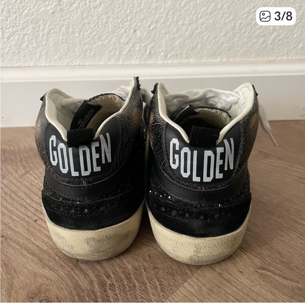 Golden Goose Midstar Sneakers - Black and Cream - Picture 6 of 8